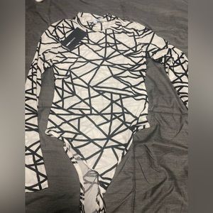Long sleeve sheer bodysuit